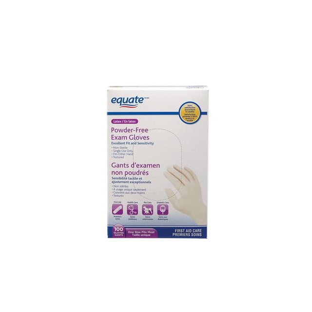 Equate Latex Powder-Free Exam Gloves