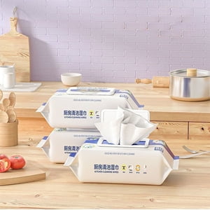 Wipes de nettoyage de vaisselle,Wips de savon jetables de cuisine portable,Wippes de nettoyage pour cuisine Air Fryers,Cuisine,Coupe de nettoyage des vêtements Nettoyeur de poêles