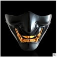thumbnail image 3 of 1pcs Halloween Scary Half Face Mask Costume Halloween Rave Cosplay Party Half Face, 3 of 5