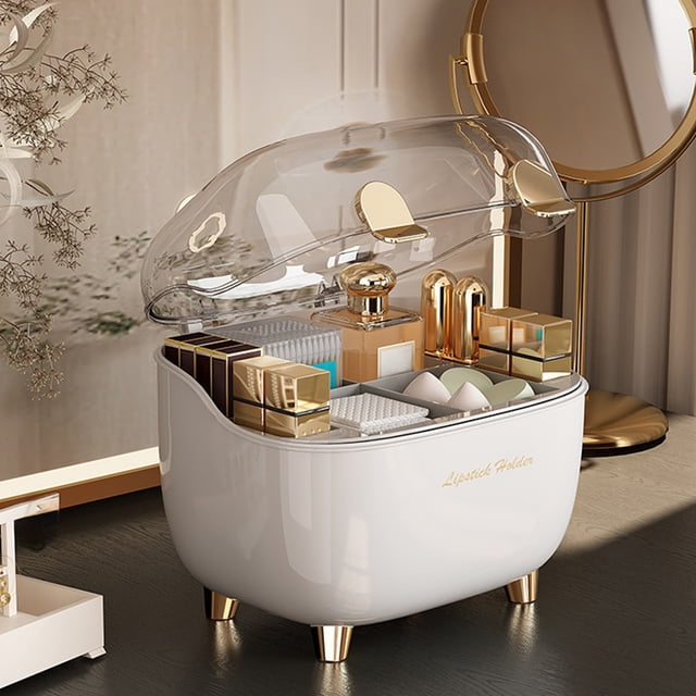 Savings Oefntac Boîte de Rangement pour Rouge à Lèvres Boîte de Rangement pour Rouge à Lèvres Anti-Poussière Boîte à Rouge à Lèvres Cosmétique de Table avec Couvercle Ins Vent Gloss Rouge à Lèvres Rangement