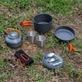 thumbnail image 1 of Graflsoa Ultralight Foldable Camping Cookware Set with Orange Handle for Outdoor Adventures (308-5#), 1 of 6