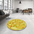 thumbnail image 4 of Ahgly Company Tapis d'Intérieur Rectangulaire Transitionnel Jaune Banane Lavable à la Machine, 2 Pieds x 5 Pieds, 4 of 7