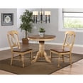 thumbnail image 4 of Sunset Trading Brook Round 36" Farmhouse Wood Pedestal Dining Table in Cream, 4 of 5