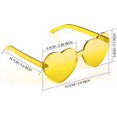 thumbnail image 2 of ORUYROP Heart Shape Sunglasses Rimless Transparent Heart Glasses Colorful Party Favors, 2 of 7