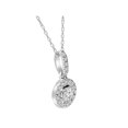 thumbnail image 2 of 14K 1/3ct Floating Solitaire Pave Round Diamond Pendant, 2 of 2
