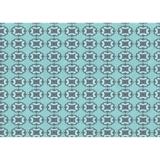 Ahgly Company Machine Washable Indoor Rectangle Transitional Green Area Rugs, 7' x 9'