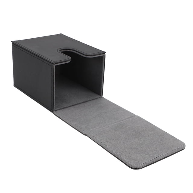 Boîte de Rangement Multifonctionnelle en Cuir PU avec Fermeture pour 100 Cartes Ou Plus