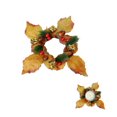 thumbnail image 1 of Candle Ring Wreath Christmas Decoration Small Wreaths For Pillars Rustic Wedding Centerpiece Creative 1 PC, 1 of 10
