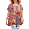 thumbnail image 1 of Ovzne Robes d'Été pour Femmes 2025 Robe pour Femme Robe Ample à Manches Courtes à la Mode Style Rétro Imprimée à Col Rond Robe Grande Taille Robe à Col Rond pour Femmes Robe pour Femmes Courte Sl, 1 of 6
