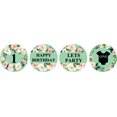 thumbnail image 1 of Darling Souvenir Party Favor Floral Border 1st Birthday Theme Stickers Labels 190 Pcs-Mint, 1 of 1