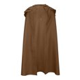 thumbnail image 3 of Men Solid Patchwork Hooded Casual Party Retro Gothic Solid Long Cloak Stage Outfit Top, 3 of 6