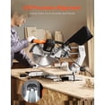 thumbnail image 2 of VEVOR Sliding Compound Miter Saw 12-In Blade 15 Amp Motor Corded Double Bevel 60-Tooth, 2 of 9