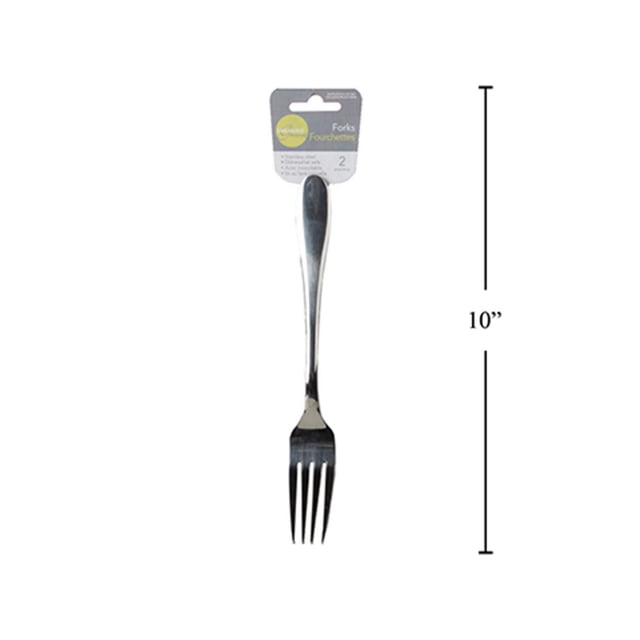 Luciano Fourchettes Gastronomiques en Acier Inoxydable, 12 Pcs, Montrant une Fourchette en Acier Inoxydable de 10 Pouces, avec une Conception Résistante à la Corrosion et Compatible Lave-Vaisselle, et Quatre Griffes, Idéales pour les Repas Quotidiens et l'Utilisation de Couverts.