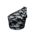 thumbnail image 4 of Leutsin Womens Print Tank Crop Tops Sleeveless One Shoulder Shirt Summer Charming Tees, 4 of 7