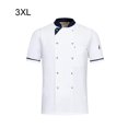 thumbnail image 4 of Baohd Polyester Restaurant Cuisine Uniforme - Résistant à l'Usure et Colorfast Facile à Entretenir Chemise Chef Cuisson Manche Blanc XXXL, 4 of 6