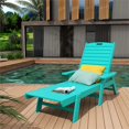 thumbnail image 2 of Costaelm Chaise Longue Inclinable en Plastique HDPE pour Extérieur - Ensemble de 1, Turquoise, 2 of 6