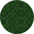 thumbnail image 1 of Ahgly Tapis Rond Lavable en Machine Intérieur Transitionnel Vert, 6 Pieds Rond, 1 of 7