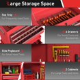 thumbnail image 4 of HOMCOM Tool Cabinet with 6 Drawers, 3-in-1 Rolling Tool Chest with Wheels, 4 of 10