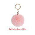thumbnail image 3 of Fuzzy Ball Keychain Supple Comfortable Lovely Key Rings Adorable Practical Key Chains Women for Children Adults Elderly Students Pink 9cm, 3 of 8