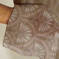 thumbnail image 3 of Vargottam Brown Geometric Design Extra Long Sheer Curtains for Double Height Windows & Doors - Set of 2 Panels, 108", Grommet Top, Light Filtering Printed Georgette Drapes, 3 of 9