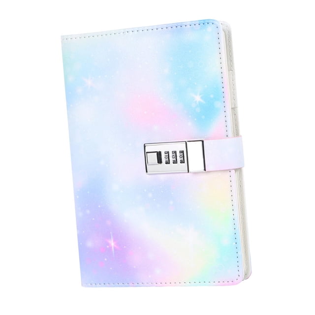 Rongfmy Diary with Lock 180 Pages Organizer Lock Journal Planner for Girls Kids Boys Sky
