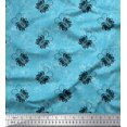 thumbnail image 1 of Soimoi Polyester Crepe Fabric Black Sketch Butterfly Printed Craft Fabric by The Yard 42 Inch Wide, 1 of 3