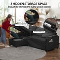 thumbnail image 3 of Innumia Sectional Sleeper Sofa L shaped with USB Charging, Dark Gray, 3 of 8