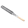 thumbnail image 1 of TIMIFIS Bbq Accessories Hot Dog Grill Cage Sausage Grill Barbecue Clip Mesh with Wooden Handle Bbq Grill Set, 1 of 1