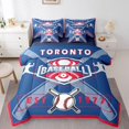 thumbnail image 1 of YST Ensemble de Douillette Simple 7 Pcs, Ensemble de Lit Réversible Baseball Simple, Ensemble de Literie Simple pour Adolescent Garçon avec Douillette Joueur de Baseball, Drap Plat, Drap-Housse, Taies d'Oreiller, Couvre-Oreillers, Toronto, 1 of 5