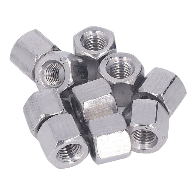 Hex Connector Nut, 10Pcs Anticorrosive Strong Hex Coupling Nut for Bolts