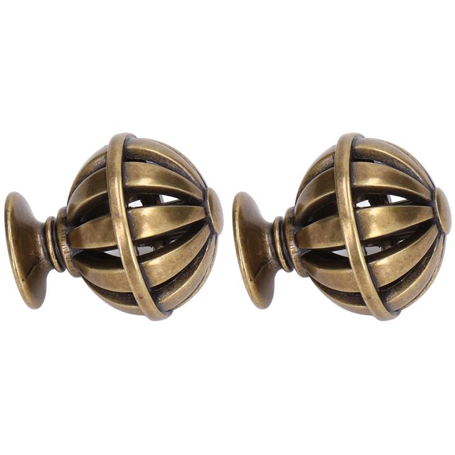 Cabinet Knob, Hollow Wardrobe Knob 2Set Exquisite Birdcage For Kitchen For Office For Bathroom 366 Birdcage Bronze