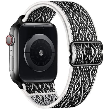 Stretchy Solo Loop Strap Compatible with Apple Watch Bands 38mm 40mm 41mm ,Adjustable Stretch Braided Elastics Weave Nylon Women Men for iWatch Series7/6/5/4/3/2/1 SE
