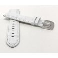 thumbnail image 2 of 20mm Mens' Alligator Style Leather Watch Band Strap, Glossy Finish, Stainless Steel Buckle, 2 of 7