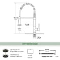 thumbnail image 2 of APPASO Matte Black Commercial Kitchen Faucet with Pull Down Sprayer, Stainless Steel Single Handle Spring Sink Faucet, Dual Function, 1 or 3 Hole Installation, 2 of 13