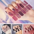 thumbnail image 3 of 1Set Gel Nail Stickers Full Nail Wraps Semi Cured Gel Nail Polish Strips Glit UK, 3 of 9