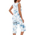 thumbnail image 4 of Baikeli Women Suits Clearance Two Piece Outfits for Women Plus Size Suits Striped Tops Drawstring Waist Pants Jogger Sets with Pockets Lounge Sets for Women, 4 of 7