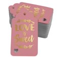 thumbnail image 1 of Inkdotpot Gold Foil Paper Hang Tags Love Is Sweet Wedding Favor Tags 100 Pack, 1 of 1