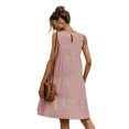 thumbnail image 2 of Nouvelle Robe en Patchwork de Couleur Unie pour Femmes Conception Streetwear Sans Manches Taille Mi-Longue Décontractée Mini Robe, 2 of 2