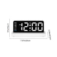 thumbnail image 2 of JASKFLY LED Digital Wall Clock Large Display Alarm Clock with Digital Calendar Multifunctional for Living Rooms Bedrooms & Offices White, 2 of 8