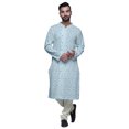 thumbnail image 4 of Atasi Kurta-Pyjama Long en Coton Imprimé pour Hommes, Kurta-Pyjama Décontracté de Designer, Vêtements, 4 of 5