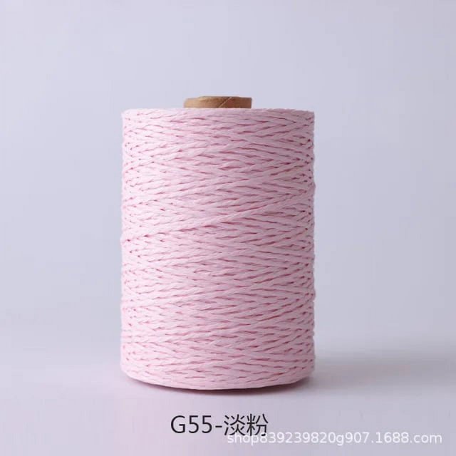 280 Meter Colorful Threads Natural Raffia Straw Yarn for Bag Handbag Cushion Basket Hat Knitting Material Crochet Yarn Handcraft