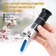 thumbnail image 4 of Graflsoa Portable Refractometer for Honey Moisture & Brix Testing, 58-90% Range, Baume Concentration, Aluminum Black JY011, 4 of 5
