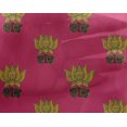 thumbnail image 4 of oneOone Georgette Viscose Fabric Leaves & Lotus Block Fabric Prints By Yard 42 Inch Wide, 4 of 4