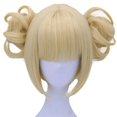 thumbnail image 1 of Perruque Blond Cosplay avec Frange Perruque Blonde Synthétique avec Queues de Cheval pour Femmes, 1 of 4