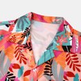 thumbnail image 4 of Chemise en Denim Homme Décontractée Boutons Plage Imprimé Floral Non Positionné Col Rabattu Chemise à Manches Courtes Blouse, 4 of 5