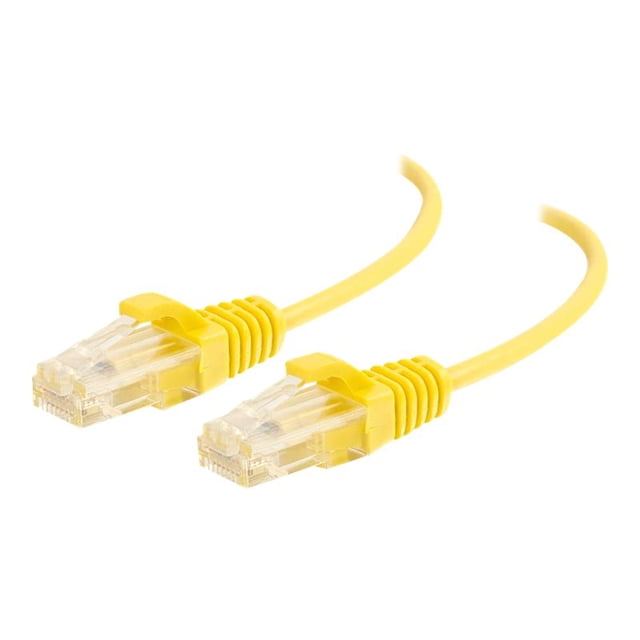 C2G 3ft Cat6 Ethernet Cable - Slim - Snagless Unshielded (UTP) - Yellow - Patch cable - RJ-45 (M) to RJ-45 (M) - 3 ft - UTP - CAT 6 - molded, snagless - yellow