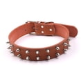 thumbnail image 2 of Collier pour Chien à Pointes, Collier pour Chien à Clous Collier pour Chien en Cuir Collier pour Chien avec Pointes Style Punk Collier pour Chien à Pointes en Laiton Collier pour Chien à Pointes Réglable à Clous Rivet Boucle en Laiton Petit Collier pour Chien, 2 of 7