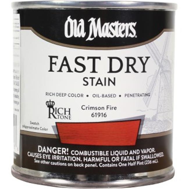 Old Masters 61916 0.5 Pint Crimson Fire Fast Dry Stain