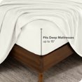 thumbnail image 4 of Bare Home Microplush Fleece Sheet Set - Ultra Soft - Deep Pocket - Twin XL, Cream, 4 of 7
