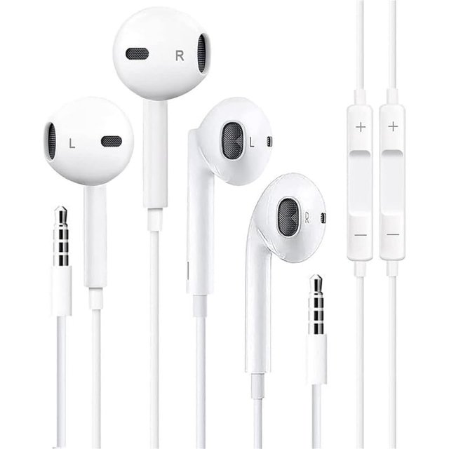 2 Pack Wired Headphones for iPhone Earbuds with 3.5mm Plug Earphones Built-in Microphone & Volume Control Compatible with iPhone/ipad/Android/Computer and Other 3.5mm Jack Devices